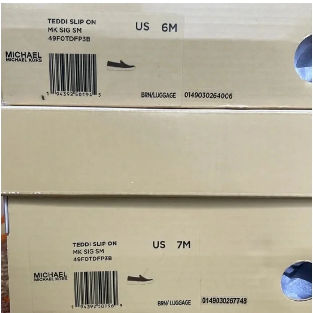 Michael Kors Brown Logo Slip-On Shoes - Picture 3 of 3